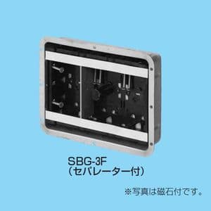 未来工業 鋼製カバー付スライドボックス 省令準耐火対応 センター磁石付 3ヶ用 SBG-3F