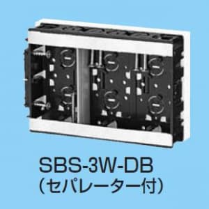 未来工業 【生産完了品】断熱ボード付 スライドボックス 浅形用(深さ28mm) アルミ箔付 3ヶ用 セパレーター付 SBS-3W-DB
