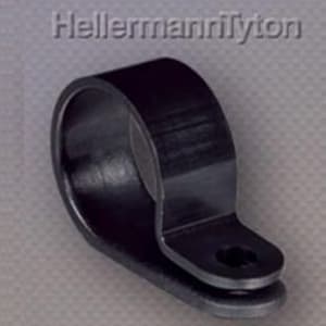 ヘラマンタイトン ナイロンクリップ 耐候グレード 屋外用 黒 固定時の内径φ6.0mm 100個入 AB-4N-W