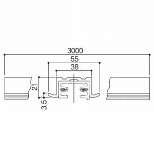 パナソニック 【販売終了】【100V用配線ダクトシステム ショップライン】埋込用フレーム 黒 【100V用配線ダクトシステム ショップライン】埋込用フレーム 黒 DH0265 画像2