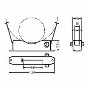 未来工業 ポールバンド 適合パイプ:φ60〜φ160mm ポールバンド 適合パイプ:φ60〜φ160mm POB-1S 画像5