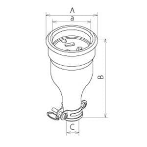 明工社 【生産完了品】3P 30A 防水コネクターボデー 30A 250V  MC2612 画像2