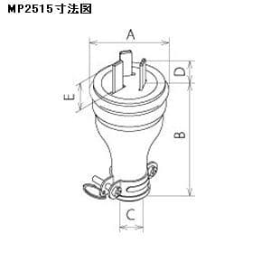 明工社 【生産完了品】3P 30A 防水コネクター(組) 30A 250V  MK5612 画像2