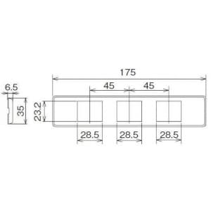 明工社 【生産完了品】ML家具・機器用器具プレートB形 3コ用 光沢仕上 ML家具・機器用器具プレートB形 3コ用 光沢仕上 ML1804 画像2