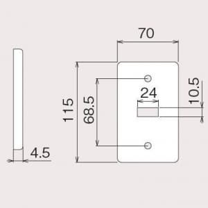 明工社 【生産完了品】連用1コ用プレート 新金属  MF6759 画像2