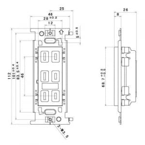 明工社 【生産完了品】MLトリプルコンセント 15A 125V  ML1213W 画像2