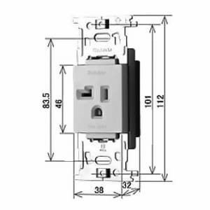 明工社 【生産完了品】ML 20A 125V 接地コンセント  ML1219 画像2