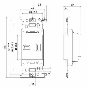 明工社 【生産完了品】ML 2P 20A 250Vコンセント  ML1223 画像2