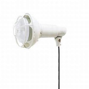 岩崎電気 HS形 アイ ランプホルダ アーム取付タイプ 防雨形 リード線1.8m付 適合ランプ:反射形HIDランプ 110W〜400W E39口金 ホワイト HS0/W-L14