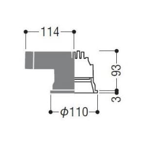 コイズミ照明 【生産完了品】LED一体型ダウンライト ベースタイプ 埋込穴:φ100mm 明るさ目安:FHT24W、FDL27Wクラス 光源色:電球色(3000K) ファインホワイト LED一体型ダウンライト ベースタイプ 埋込穴:Φ100mm 明るさ目安:FHT24W、FDL27Wクラス 光源色:電球色(3000K) ファインホワイト XD36802L 画像2