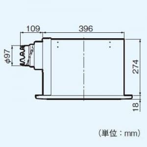 パナソニック 気調・熱交換形換気扇 天井埋込形 標準形 急速換気付 ルーバー別売タイプ 気調・熱交換形換気扇 天井埋込形 標準形 急速換気付 ルーバー別売タイプ FY-16ZBS3 画像3