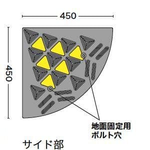 ジェフコム 【生産完了品】【頑丈!!10tトラックOK!!】ラバー段差フリー 20cmタイプ サイド部  RDF-2045SN 画像2