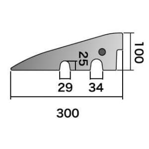 ジェフコム 【生産完了品】【頑丈!!10tトラックOK!!】ラバー段差フリー 10cmタイプ センター部  RDF-1060N 画像3