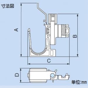 因幡電工 【販売終了】樹脂製配管支持具 パイプフック 樹脂製配管支持具 パイプフック PL-35V 画像3