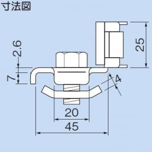因幡電工 【生産完了品】中間吊り金具 配管支持金具  SCC-1 画像2