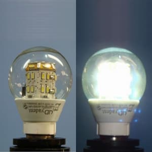 前田硝子 【販売終了】LED電球 《easyZ Lamp》 ミニクリプトン形 全面発光タイプ ガラス色:クリア 25W形相当 全光束330lm 昼光色相当 E17口金  LDA5D・G・E17・C 画像3