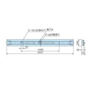 日立 【生産完了品】直管蛍光灯照明器具 ベースライト 逆富士形 Hf86W×3灯 蛍光灯別売  HNM11361EN24 画像2