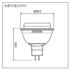 フィリップス 【販売終了】マスターLEDスポット 12V ハロゲン電球50W相当 ビーム角24度 色温度2700K GU5.3口金  LED 10-50W GU5.3 2700K 12V MR16 24D Dim 画像2