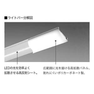 パナソニック 【生産完了品】一体型LEDベースライト 《EVERLEDS iDシリーズ》 直付型 長さ1250mm×幅150mm 5200lmタイプ Hf32形2灯定格出力型器具相当 白色 4000K  XL955SFULE9 画像4