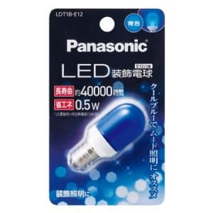パナソニック 【生産完了品】LED装飾電球 T形タイプ 青色 E12口金 LDT1B-E12