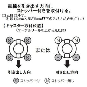 ジェフコム リール用キャスター ストッパー付 リール用キャスター ストッパー付 VB-ET-50URS 画像3