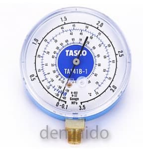 タスコ R22/R12/R502高精度連成計 低圧側冷暖兼用タイプ ゲージ径:80φ 検査合格証明付 TA141B-1