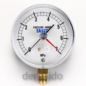 タスコ 75φ圧力計 7.0MPa設置針式 TA148AF-270