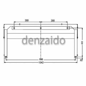 バクマ工業 エアコン室外ユニット架台 パッケージエアコン用 防雪屋根(壁面用) ZAM製+溶融亜鉛メッキ仕上げ エアコン室外ユニット架台 パッケージエアコン用 防雪屋根(壁面用) ZAM製+溶融亜鉛メッキ仕上げ B-BY8K 画像2