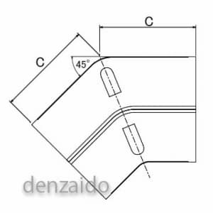 バクマ工業 コーナー 立面45° 7型 ホワイト 《スマートダクト ADシリーズ》 コーナー 立面45° 7型 ホワイト 《スマートダクト ADシリーズ》 ACF-7-W 画像2