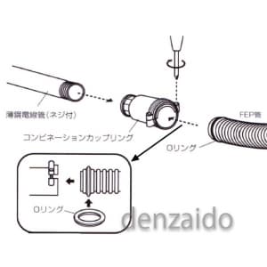 バクマ工業 【販売終了】コンビネーションカップリング FEP管⇔薄鋼電線管(ネジ付)・1サイズダウン 《FEP管継手シリーズ》 コンビネーションカップリング FEP管⇔薄鋼電線管(ネジ付)・1サイズダウン 《FEP管継手シリーズ》 FEPU-30-C31N 画像3