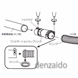 バクマ工業 【販売終了】コンビネーションカップリング FEP管⇔厚鋼電線管(ネジ無) 《FEP管継手シリーズ》 コンビネーションカップリング FEP管⇔厚鋼電線管(ネジ無) 《FEP管継手シリーズ》 FEPA-30-G36 画像3