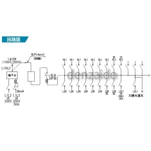 パナソニック 【生産完了品】太陽光発電システム・蓄熱暖房器・エコキュート・IH対応住宅分電盤 出力電気方式単相2線200V用 露出・半埋込両用形 回路数18+回路スペース3 50A 《コスモパネルコンパクト21》 太陽光発電システム・蓄熱暖房器・エコキュート・IH対応住宅分電盤 出力電気方式単相2線200V用 露出・半埋込両用形 回路数18+回路スペース3 50A 《コスモパネルコンパクト21》 BQE35183S25 画像2