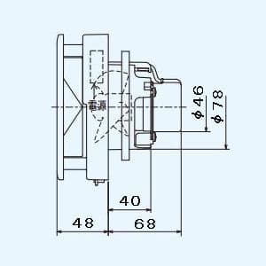 三菱 【生産完了品】小口径パイプ用ファン VU管専用 インテリアパネル 接続パイプ:φ75mm 24時間換気機能付 居室・トイレ・洗面所用 小口径パイプ用ファン VU管専用 インテリアパネル 接続パイプ:φ75mm 24時間換気機能付 居室・トイレ・洗面所用 V-07PXLD2 画像3