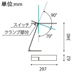 山田照明 【生産完了品】LEDスタンドライト クランプ式 白熱灯25W相当 レッド 《Zライト》 LEDスタンドライト クランプ式 白熱灯25W相当 レッド 《Zライト》 ZM-100R 画像5