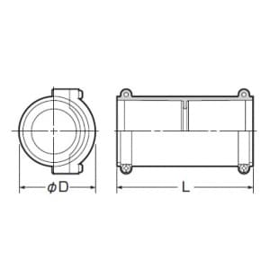 未来工業 カップリング PF管42mm用 ビス型 ベージュ カップリング PF管42mm用 ビス型 ベージュ FPC-42 画像2