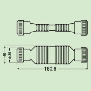 未来工業 【限定特価】フレキシブルカップリング 軽量間仕切り用 PF管 16mm用 ベージュ フレキシブルカップリング 軽量間仕切り用 PF管 16mm用 ベージュ FK-16Y 画像3