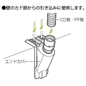 未来工業 エンドカバー カド用 Gタイプ PF管φ16 コネクタネジサイズ:呼び16用(G1/2) エンドカバー カド用 Gタイプ PF管Φ16 コネクタネジサイズ:呼び16用(G1/2) FNE-K16GS 画像2