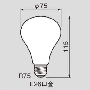 東芝 【生産完了品】ブルーソフトランプ 60W 口金E26 ブルーソフトランプ 60W 口金E26 LB100V60W-NA 画像2