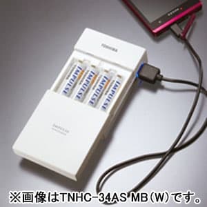 東芝 【生産完了品】ニッケル水素電池充電器セット USBモバイル対応 対応充電池:TNH-3A・TNH-3M・TNH-4A ピンク ニッケル水素電池充電器セット USBモバイル対応 対応充電池:TNH-3A・TNH-3M・TNH-4A ピンク TNHC-34ASMB(P) 画像2