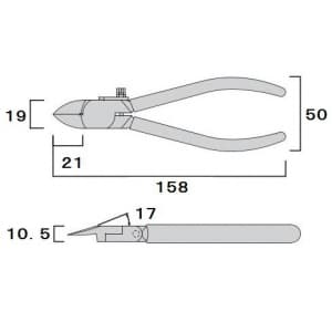 フジ矢 プラスチックニッパ ストレート刃 バネ落下防止具・ストッパーネジ付 サイズ:150mm プラスチックニッパ ストレート刃 バネ落下防止具・ストッパーネジ付 サイズ:150mm 90AS-150 画像3