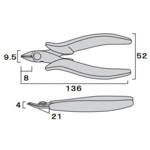 フジ矢 【生産完了品】ミニテック スマートニッパ ストレート刃 ESD対応 サイズ:135mm ミニテック スマートニッパ ストレート刃 ESD対応 サイズ:135mm MTN20E-135 画像3