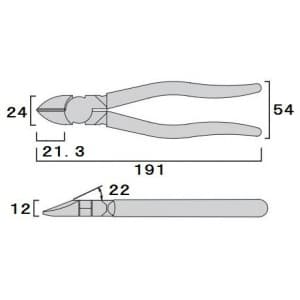 フジ矢 電工強力ニッパ サイズ:175mm 電工強力ニッパ サイズ:175mm 70Z-175 画像3