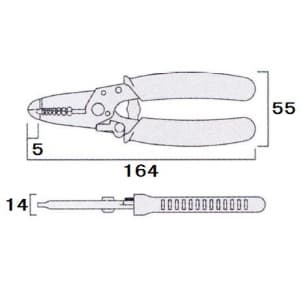 フジ矢 【生産完了品】プロテック ワイヤーストリッパ B型 バネ付 プロテック ワイヤーストリッパ B型 バネ付 PP313B-165 画像2