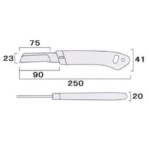 フジ矢 【生産完了品】電工ナイフ ロック機構付樹脂ケース 全長:250mm 電工ナイフ ロック機構付樹脂ケース 全長:250mm FDN-250 画像3