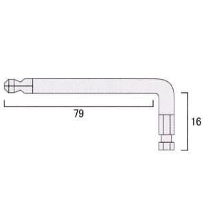 フジ矢 【生産完了品】ボールポイントレンチ サイズ:1.5mm 白 ボールポイントレンチ サイズ:1.5mm 白 FBW-9000A1.5 画像4