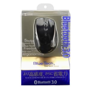 サンワサプライ 【生産完了品】ブルートゥースブルーテックマウス 本体色:ブラック Bluetooth3.0対応 ブルーLEDセンサー搭載  MA-BTH20BK 画像4