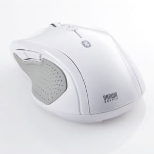 サンワサプライ 【生産完了品】ブルートゥースブルーテックマウス 本体色:ホワイト Bluetooth3.0対応 ブルーLEDセンサー搭載  MA-BTH20W 画像2