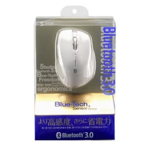 サンワサプライ 【生産完了品】ブルートゥースブルーテックマウス 本体色:ホワイト Bluetooth3.0対応 ブルーLEDセンサー搭載  MA-BTH20W 画像4