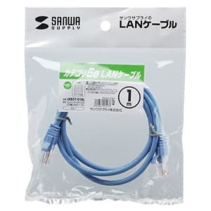 サンワサプライ 【生産完了品】エンハンスドカテゴリ5LANケーブル 長さ:1m ブルー ラッチカバー付  LKB5Y-01BL 画像2