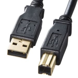 サンワサプライ 【生産完了品】USB2.0ケーブル 金メッキコネクタタイプ 長さ:1m ブラック  KU20-1BKH